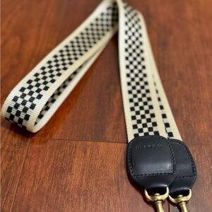 Clare V Checkered Black and Cream Strap * Non Adjustable*